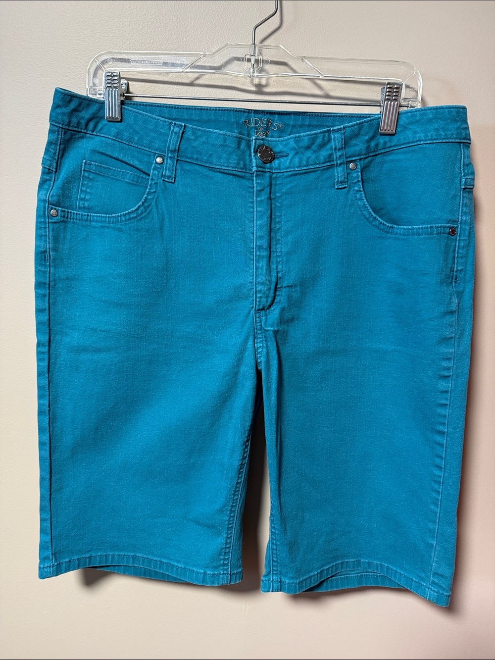 Lee Riders Teal Casual Bermuda Shorts